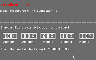 Grosse Quiz (Das) atari screenshot